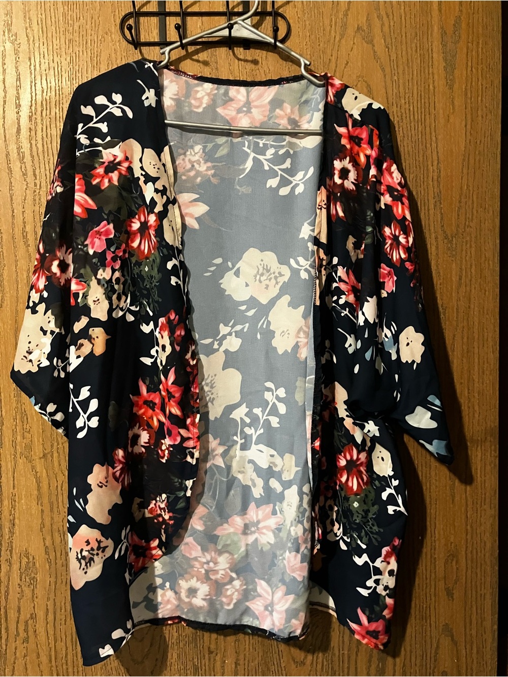 Women's Floral Print Sleeve Kimono Cardigan